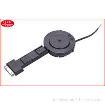 USB 2.0 to 30 pin 3 In 1 Retractable USB Cable flat PVC syn